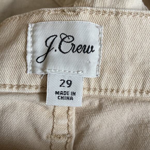 J.Crew Garment Dyed Slim Wide Leg Jeans Size 29 Sand - Picture 5 of 15